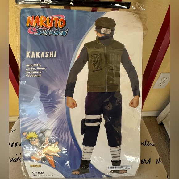 Spirit Halloween Naruto Shippuden Kakashi Kid's Large 12/14 Halloween Costume - Picture 6 of 6